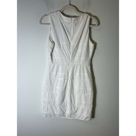 C. Luce White Sheer Sleeveless Mini Dress Sz M - Picture 2 of 3